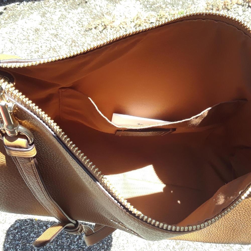 Coach Light Saddle Pebble Leather Mia Shoulder Bag F28966 IMLQD - Picture 3 of 12